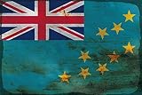 AGDeko® Blechschild Tuvalu Flag Fahne Flagge of Tuvalu Rost Größe 30x20 cm