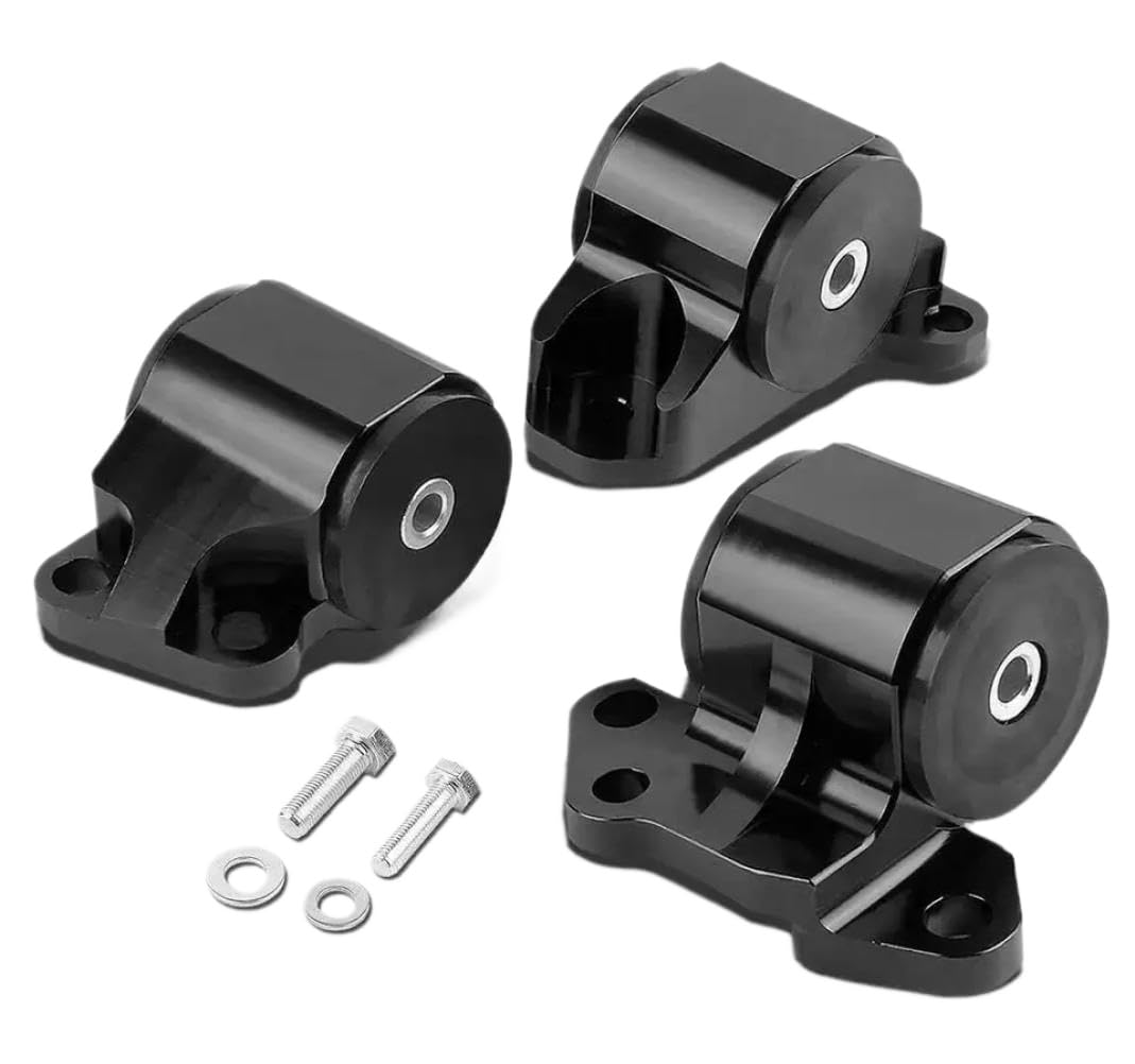 2 Hole Bolt Engine Swap Mounts Kit Compatible with 1992–1995 Civic EG 1994–2001 Integra DC2(Black)