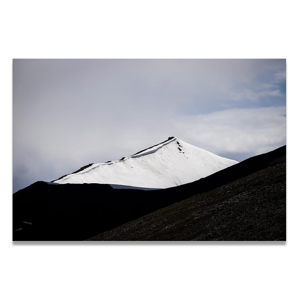 VHdfgTY A Translucent MountainMinimalist Mountain Landscape Wall Art Canvas Nature Print Modern Decor 70x105cm Unframed