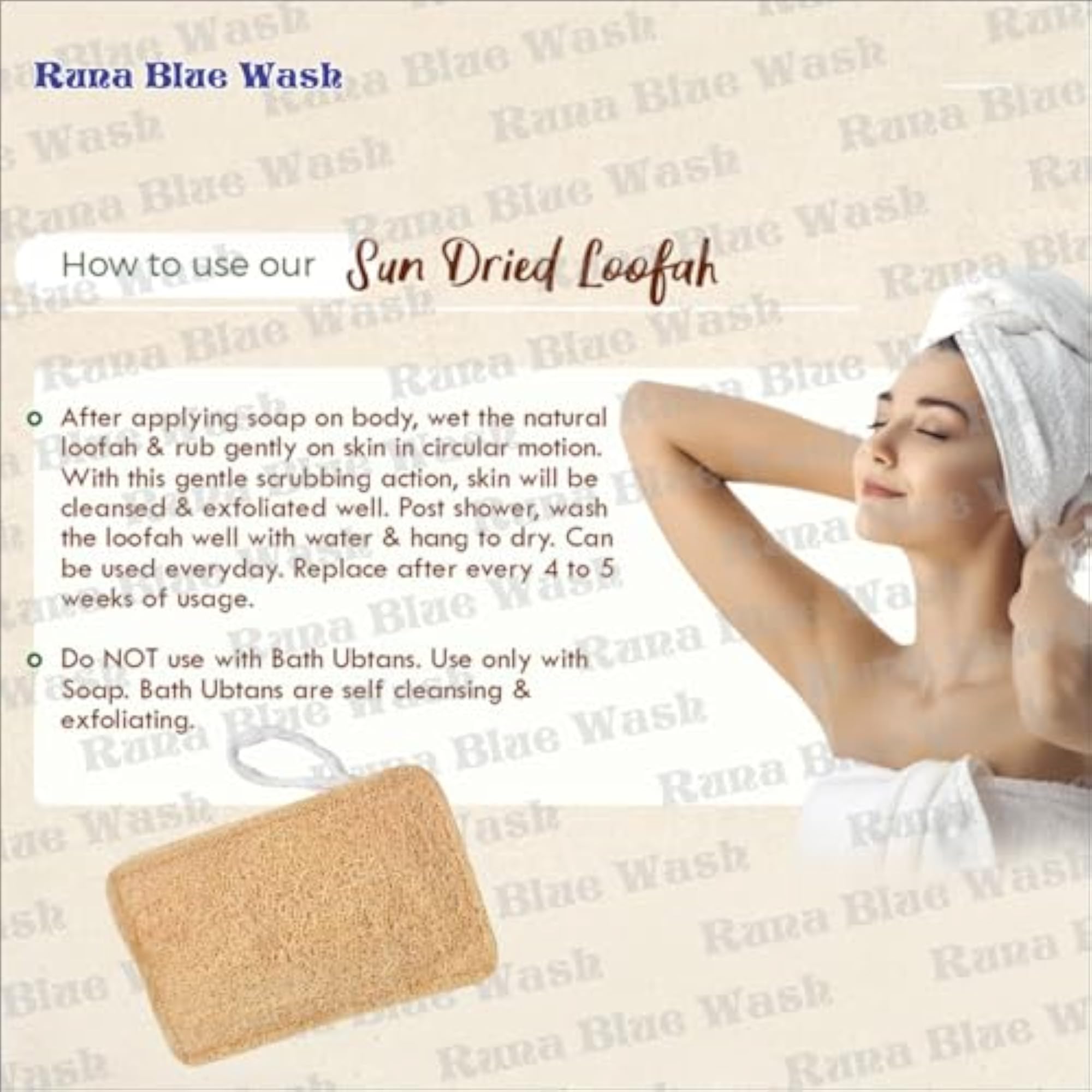 3 Pack Natural Loofah Bathing Sponge, Organic
