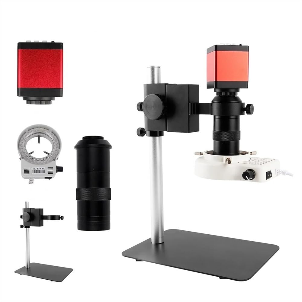 Microscope Cantilever Microscope for Electronics 13MP Microscope Camera 150X 130X C-Mount Lens(130X-13MP)