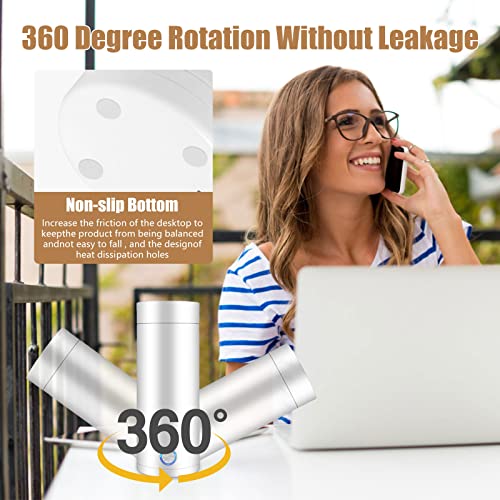 Hervidor Eléctrico Portátil de 400 ml Acero Inoxidable Blanco miniatura 5