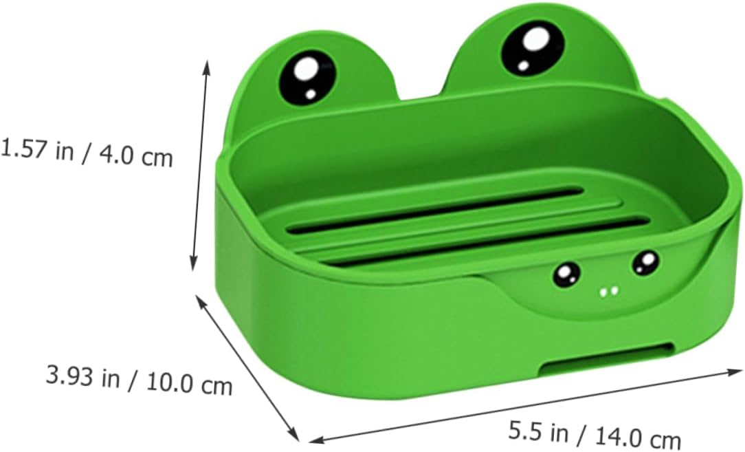 2pcs Cartoon Wall-Mounted Soap Storage Rack Pp Material No-Slip Multi-use Bathroom Accessory image 3