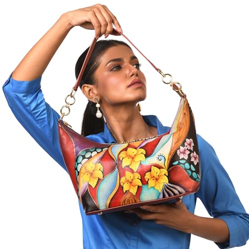 Anuschka Women's Original Hand-Painted Genuine Leather East West Medium Hobo3