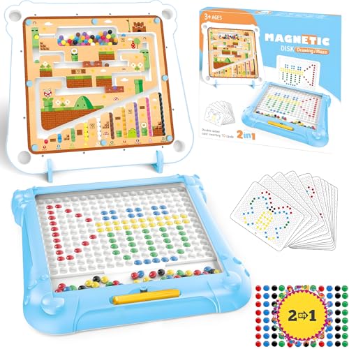 ENOMY Laberinto Magnético Montessori De Colores Y Números De Doble Cara 2 En 1, Juguetes Educativos Y Sensorial Magnetico...