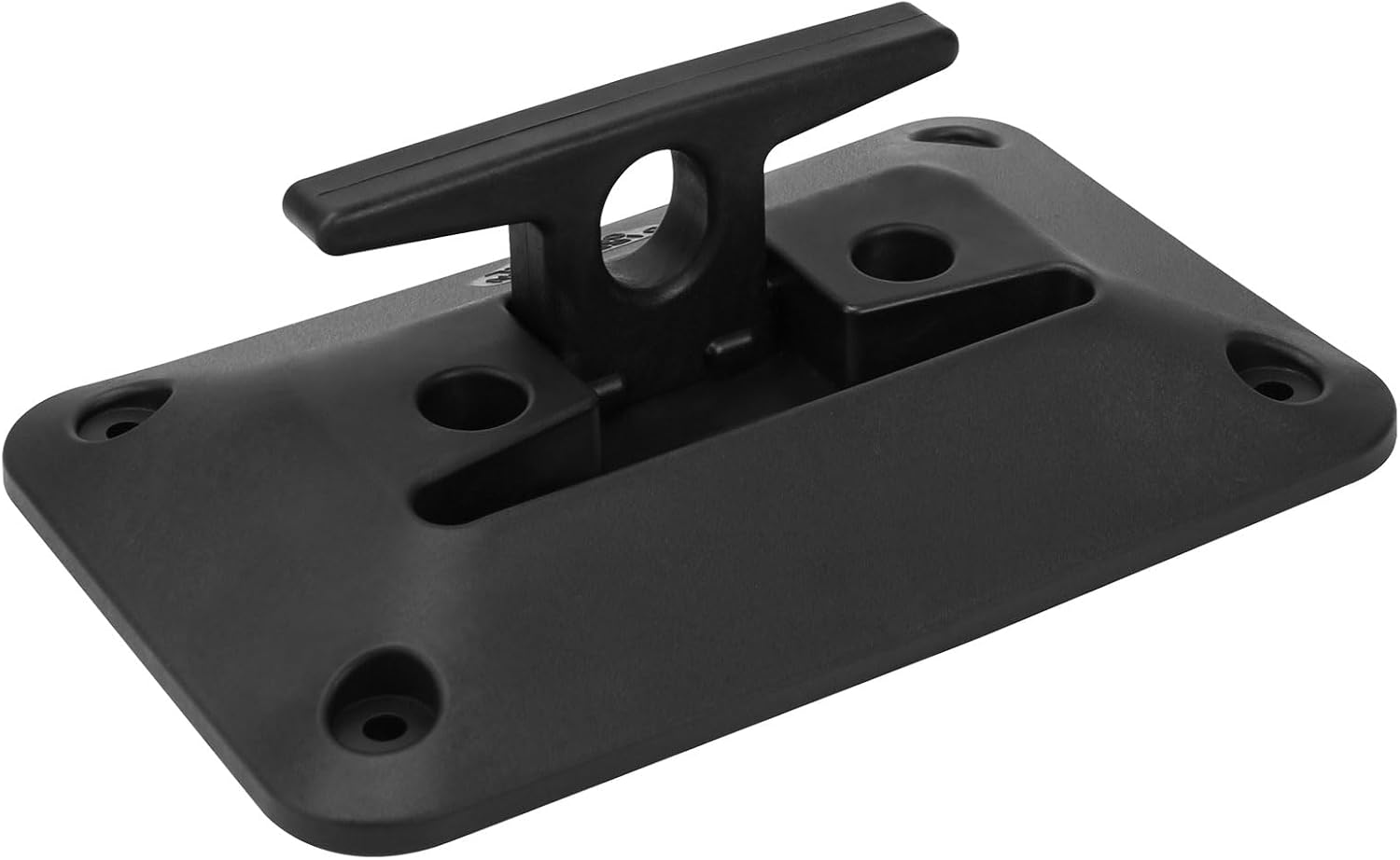 Boat Dock Cleats 6" Nylon Folding Cleat Retractable Lake Dock Accessories | Marine Grade Flip Up Dock Cleats Low Profile Boat Rope Tie Down for Rope Tie Off, Fishing Boat, Lake Dock, Black