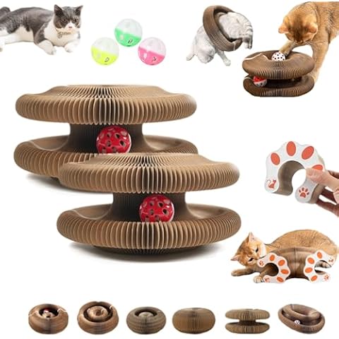 Nuotuv Kitty Kurlz Cat Toy, Marlene Kitty Kurlz, Kitty Curls Cat Toy, Kitty Curlz, Reversible Infinity Cat Toy Marlene, Magic Organ Cat Scratching Board Kurlz Toy, Foldable Accordion Cat Toy (2PC) Cover