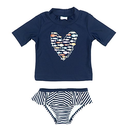 Image of KIKO & MAX Girls' One-piece Peplum Bathing Suit Swim Suit