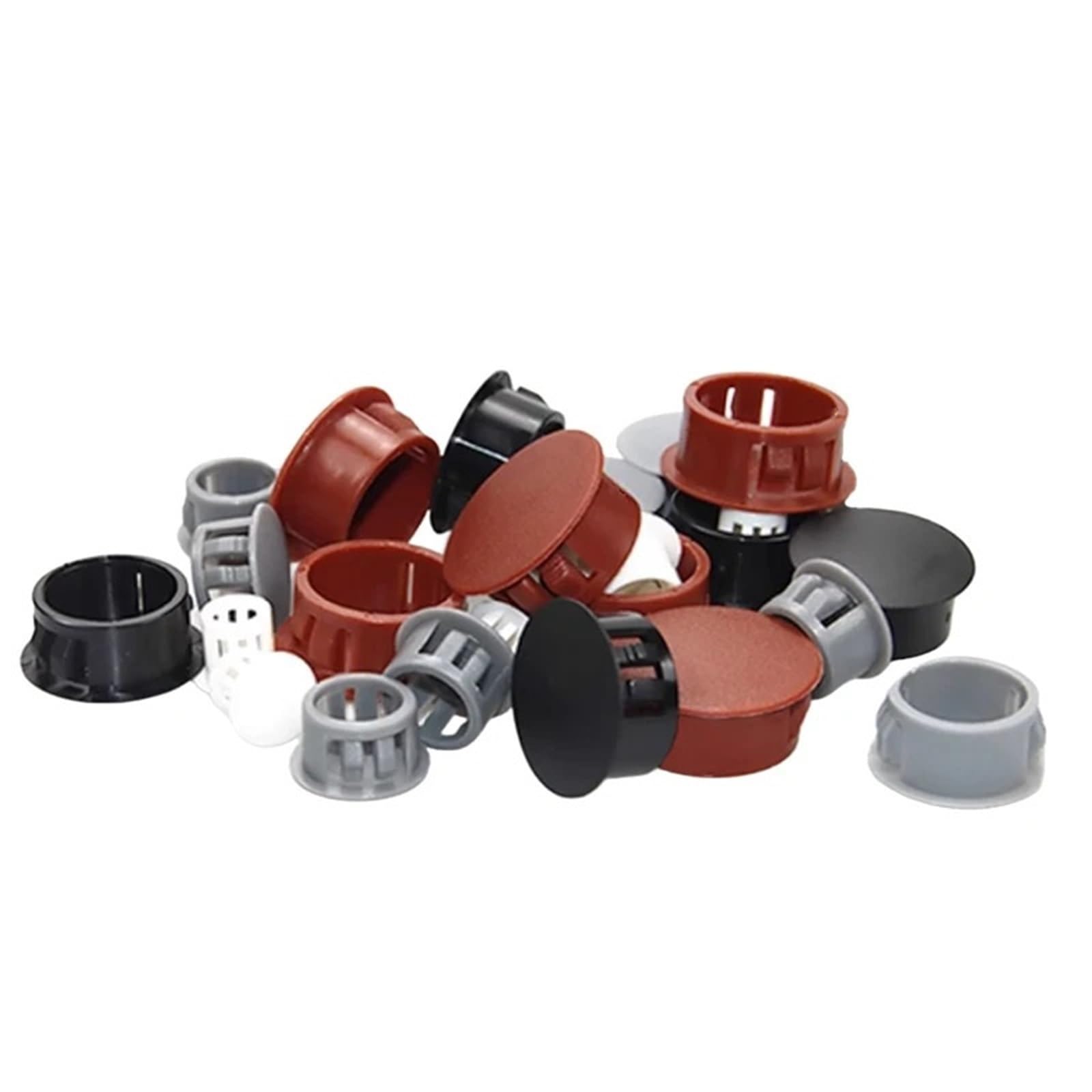 Plastic Plugs Snap-on Hole Black Screw Cap Plug Fastener Cover Locking White For Cabinet Furniture(HP-22,10Pcs,BLACK)