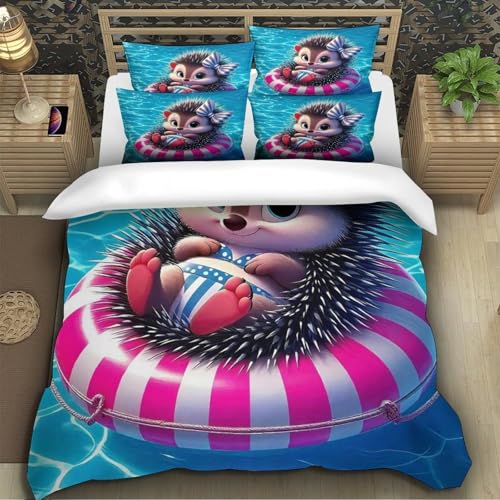 Housse de couette hérisson 3D ensemble de literie microfibre ado - 4