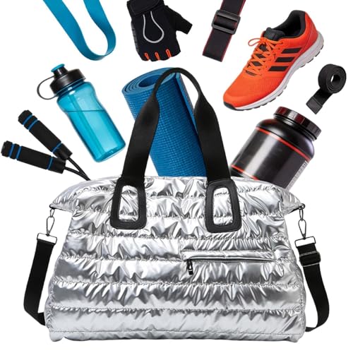 Bolsa de gimnasio portátil de gran capacidad con compartimento de zapatos