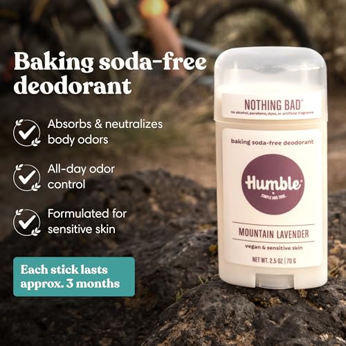 Image of Humble Aluminum-Free Deodorant, Lavender, Rose & Unscented - 3 Pack | Baking Soda-Free, Clean, Fresh, Natural, Essential Oils, Sensitive Skin, Long-Lasting Odor Control, Cruelty-Free, Men & Women