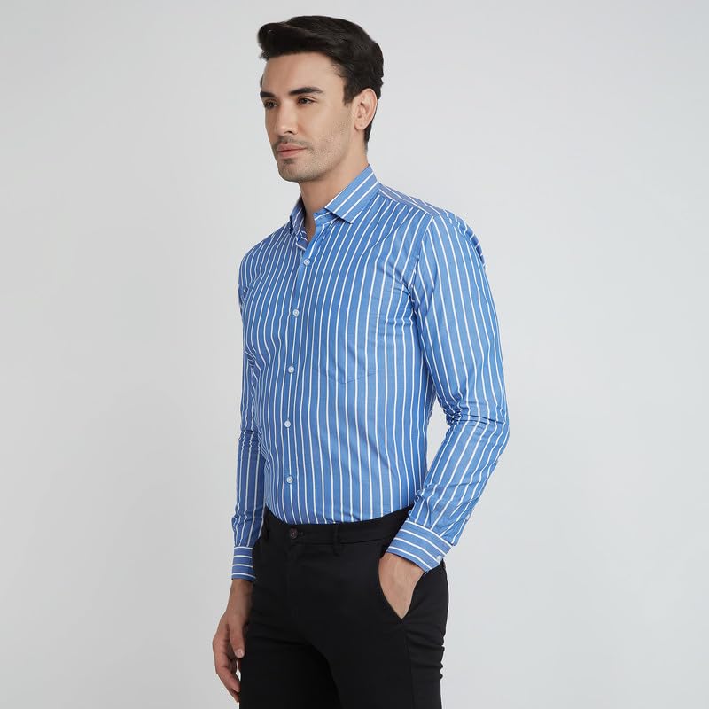 Image of Men's Striped Cotton Formal Shirt