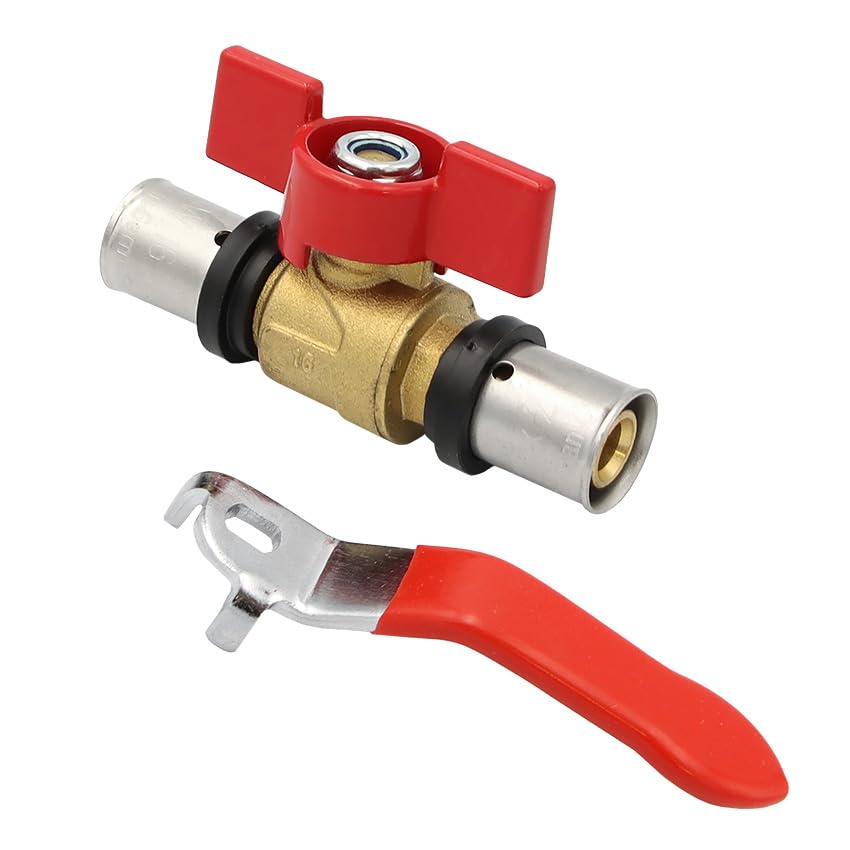 Pipetec Pressfitting Kugelhahn Absperrhahn 16x2 mm TH Kontur Verbundrohr