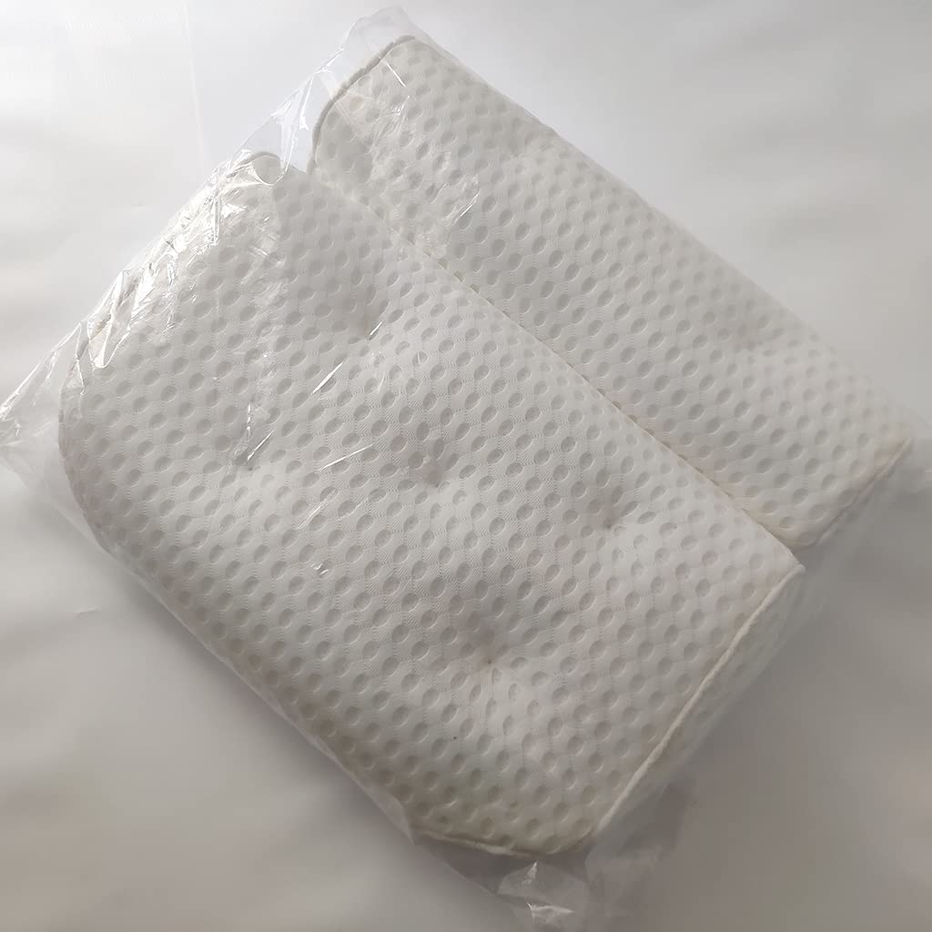 Cuscino da bagno ad aria per poggiatesta e collo con ventosa