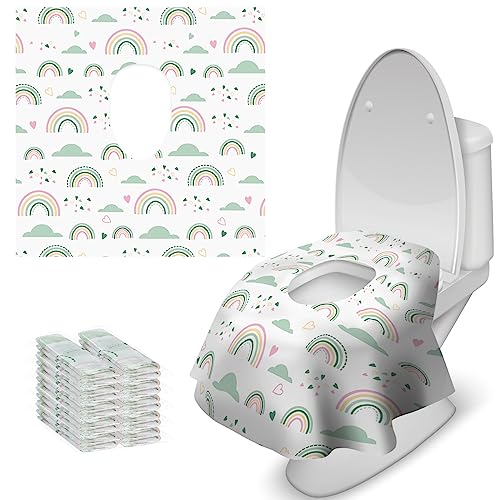 Toilet Seat Covers Disposable, 20 Pcs Extra Large Waterproof Toilet Cover for Toddlers & Adults, Portable Individually Wrapped Travel Essential for Kids Potty Training, Public Restroom, Airplane, Trip Toilet Seat Covers Disposable, 20 Pcs Extra Large Waterproof Toilet Cover for Toddlers & Adults, Portable Individually Wrapped Travel Essential for Kids Potty Training, Public Restroom, Airplane, Trip
