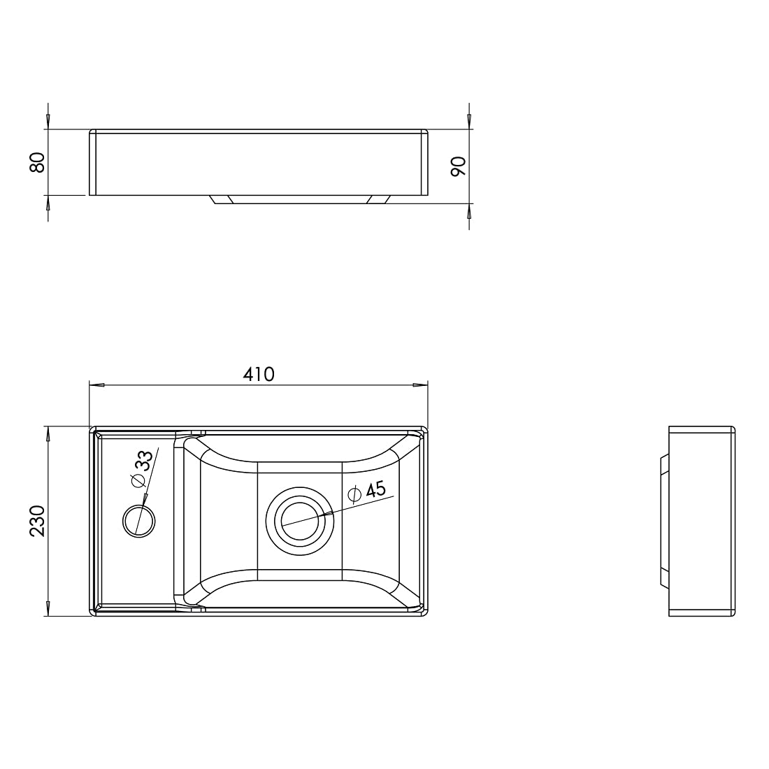 Muebles de baño con Lavabo 81 cm x 40 cm x 22 cm, Mueble baño auxilia - Mueble baño con Lavabo 40 cm, estanteria baño (Blanco)