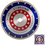 COREDIAM 9 Inch Diamond Blade, Diamond Turbo Saw Blade for Angle Grinder, General Purpose Cutting Co