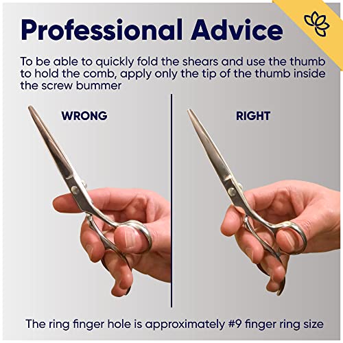 Image of Equinox Professional Razor Edge Series Hair Cutting Scissors Set - Barber Hair Cutting & Thinning Shears /Texturizing Scissors Set - 6.5 Inches Hair Cutting Scissors Kit for Men /Women /Kids /Salon & Home