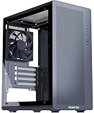 MUSETEX Boitier PC Micro ATX, 1 Ventilateurs Non LED 120mm, Facade à Mailles, Boitier PC mATX avec Verre Trempé, Filtre à Poussière Magnétique, Noir (M1)