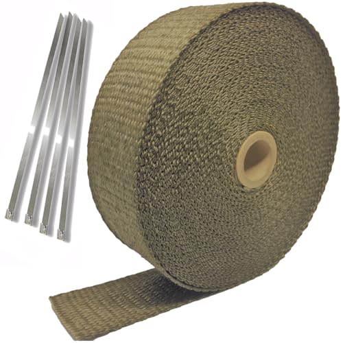 Manta Térmica Termotape Titanium Para Escapamento 05 Metros e 4 Zip