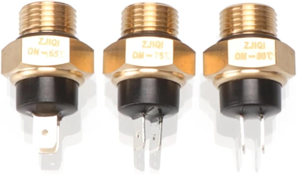 Radiator Coolant Fan Water Temperature Thermostat Switch Performance M16 65/75/80/85℃ For Brass Motorcycle(A-85)