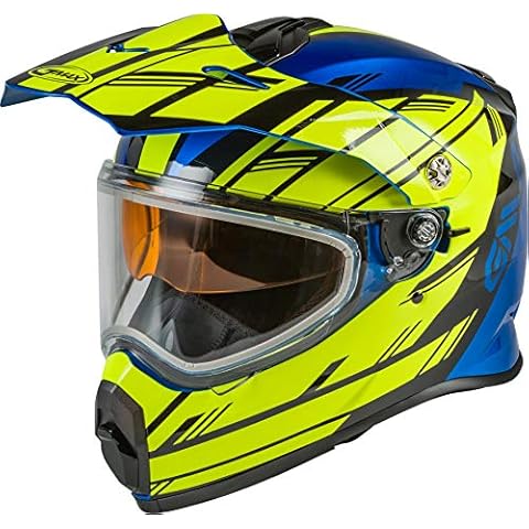 GMAX G2211046 Helmets, Blue/Hi-Vis/Black, Large Cover