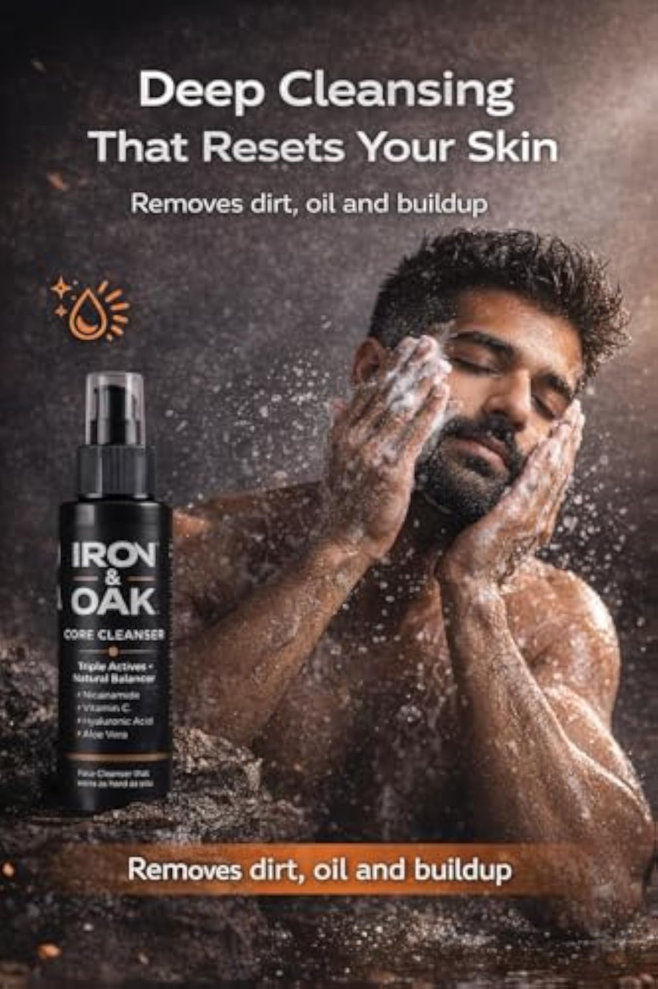 Men's Core Cleanser & SPF 30 Moisturiser Combo, Daily Sun Protection