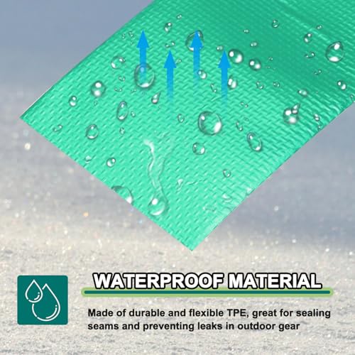 Image of PATIKIL Awning Repair Tape 3-1 /8 inch x 26ft Waterproof Canvas Tape High Adhesive Tear Repair Patch Kit for PVC Tarpaulin Tent Awning Fabric RV Sail Boat Cover, Green