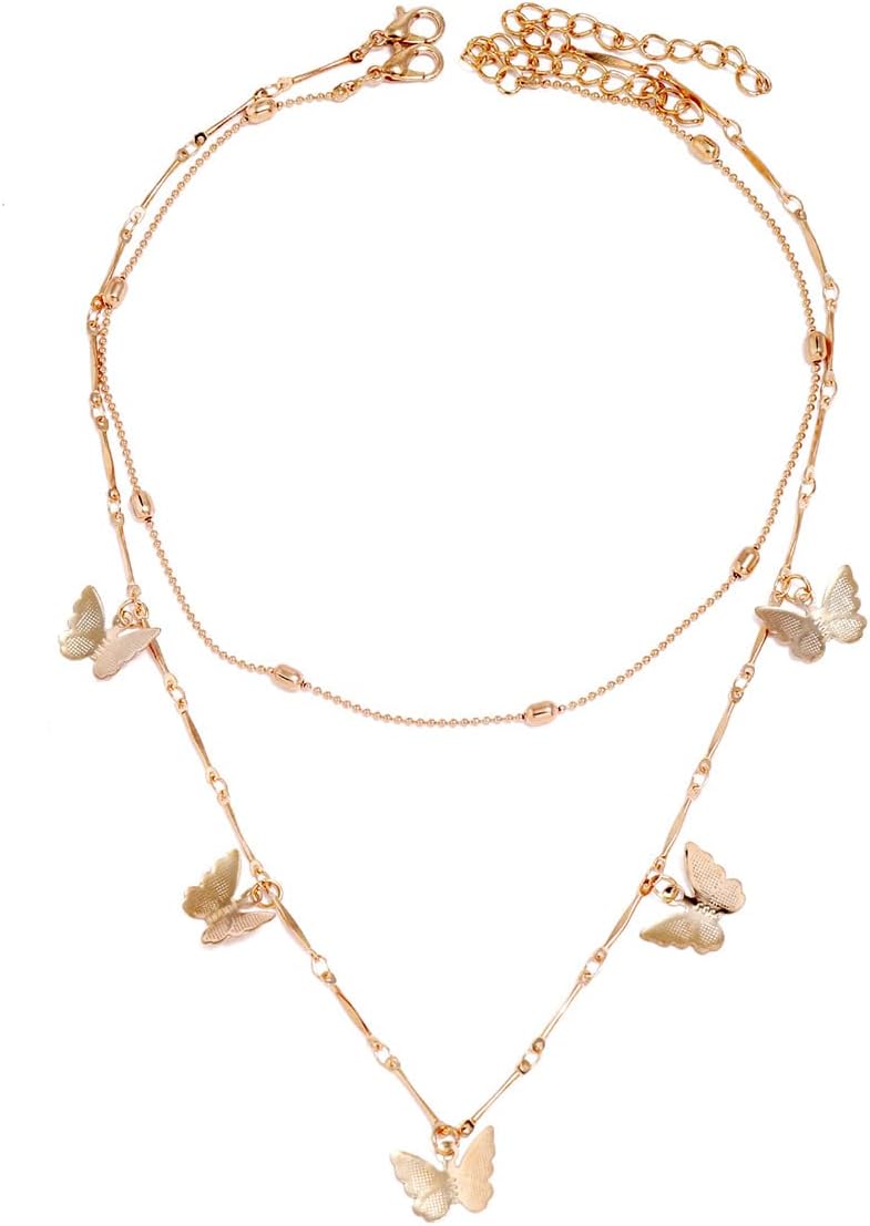 Stylish Multilayer Chain Pendant Necklace for Women and Girls (14573np), Gold