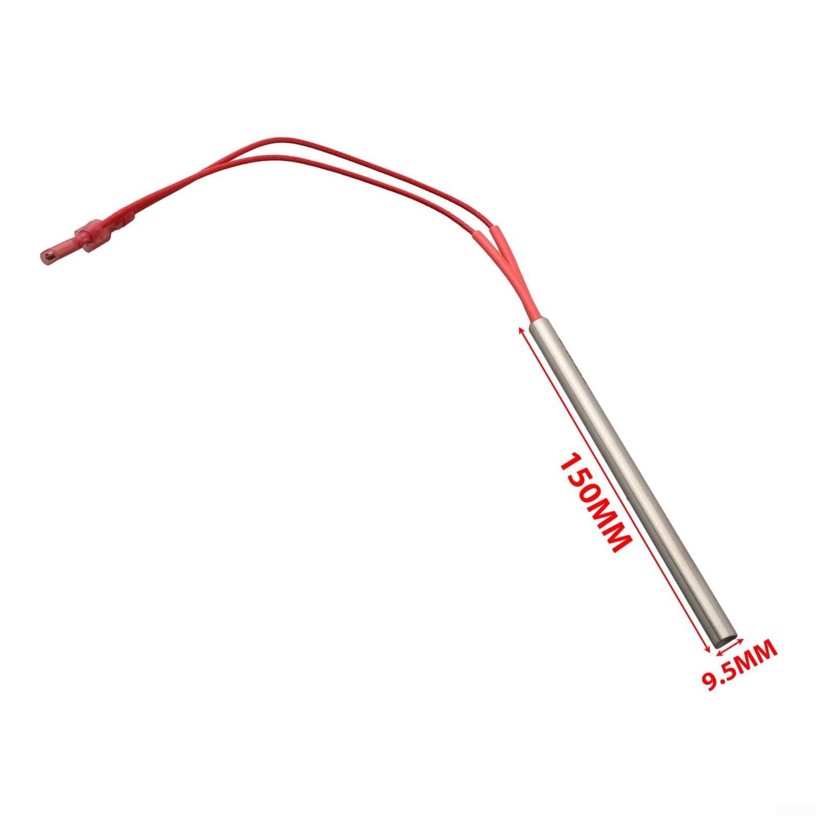 Besttoolifes Nemaxx Piec na pellet świecący zapłonnik 300 W 230 V kompatybilny z modelami P6 P9 P12 pręt grzewczy ze stali nierdzewnej średnica 9,5 mm długość 150 mm