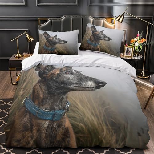 Housse de couette chien lit simple parure photographie - 2