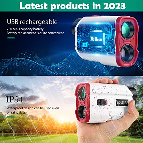 Hawkray Golf Rangefinder 700Yards Laser Range Finder With Slope, Usb Rechargeable Golf Laser Rangefinder With Flag Acquisition, External Slope Switch For Golf Tournament Legal, 6X Magnification #TOP2