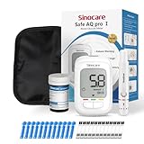 sinocare Safe AQ Pro I Blood Sugar Monitor, Blood Sugar Testing Kit, with Blood Ketone Warning, with Strips x 25 & Lancing Devices x 25 & Carrying Bag, 500 Memory, Results in mmol/L - Image 1
