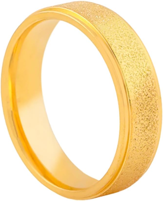 Rings for Men Western Style Band Rings Titanium Collection Stardust Gold Stainless Steel Rings for Men And Boy's.