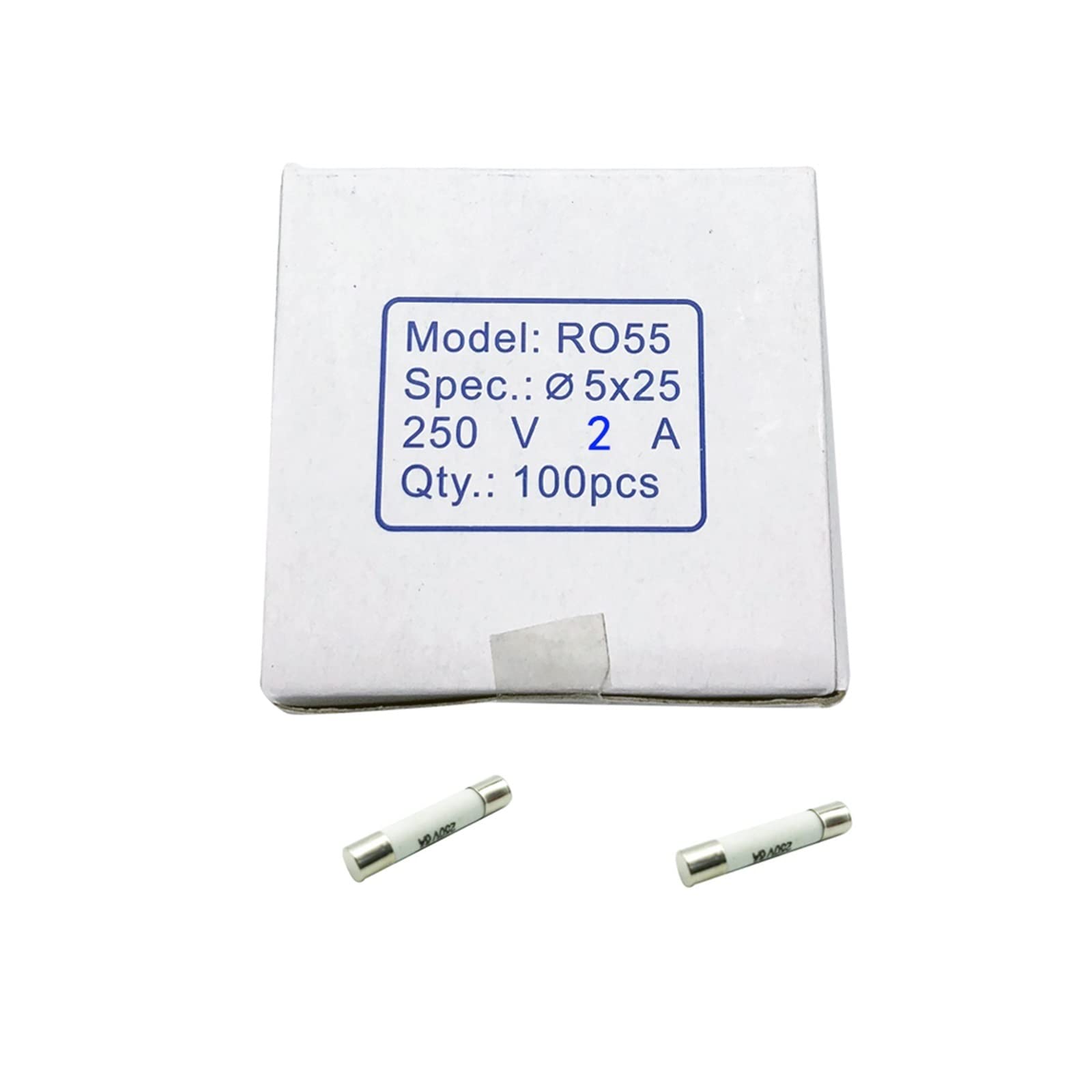 Fusible en céramique 5x25mm 2A idéal pour réparer vos appareils de salon