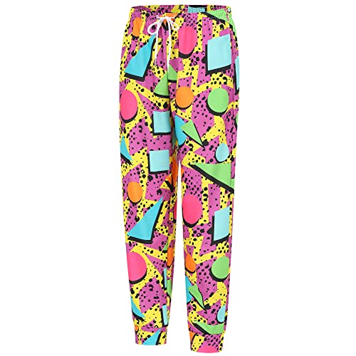 80S 90S Retro Sweatpants For Men & 90S 80S Outfit For Men 90S Hip Hop Vintage Track Pants 80S Jogger Pants-4-M #TOP20