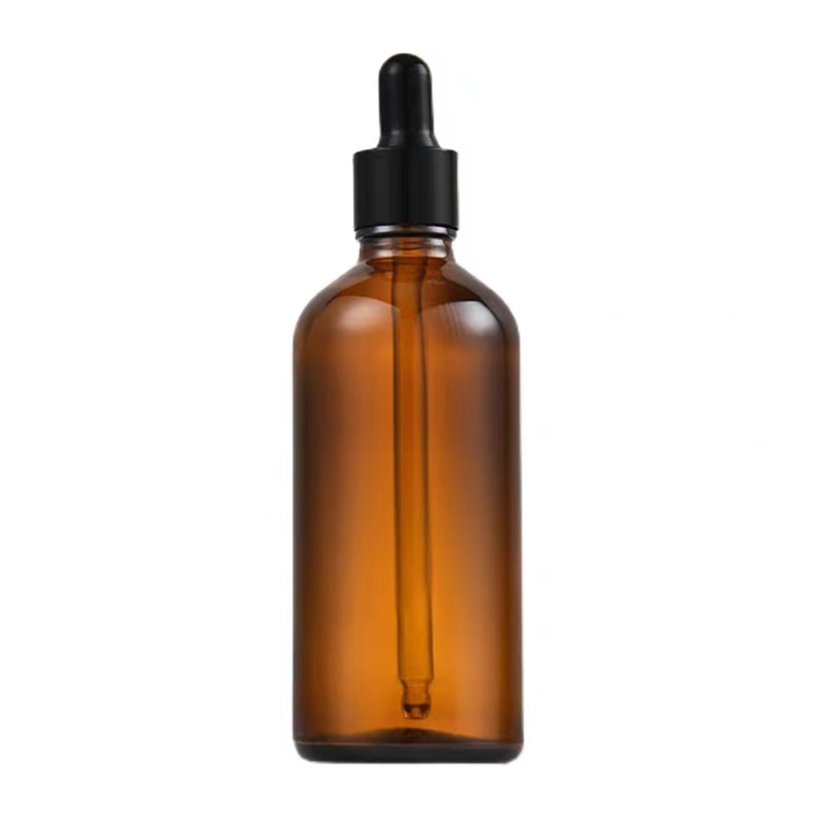 10 sztuk/partia 5 ml do 50 ml laboratoryjna brązowa okrągła szklana rafinowana butelka na olej ze szklanymi zakraplaczami czarne koło (30 ml)