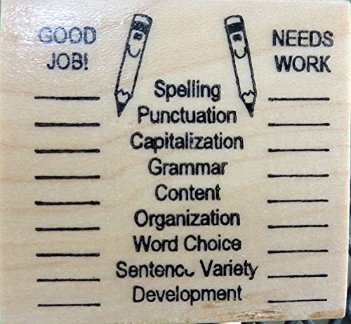 Good Job/Needs Work Teacher's Rubber Stamp