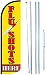 Flu Shots Swooper Windless Flag Kit (full sleeve) 3ft X 11.5ft Flag by EZ Flags