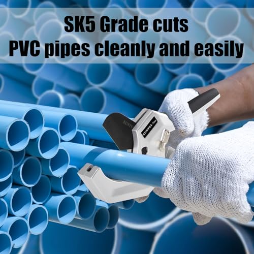 XUNTUI 75mm PVC Pipe Cutter, Up to 2.95" OD, Ratcheting Pipe Cutter for Schedule 40 PVC, PEX, Pool Plumbing & Irrigation Repair by XUNTUI - Image 6