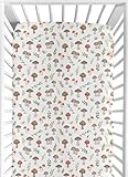 Sweet Jojo Designs Fitted Baby Crib Sheets (Woodland Mushroom) for Boys or Girls, Infant Nursery, Toddler Room - Standard Size (Colorful, Watercolor, Toadstool, for The Forest Animals Collection)