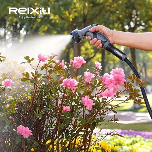 Relxitl Garden Hose, Flexible Water Hose, Ultra Lightweight Non-Expanding hose with 10 Function Sprayer, Leak proof, Pressure Resistant for Yard, Outdoor (Black, 50FT) - Image 3