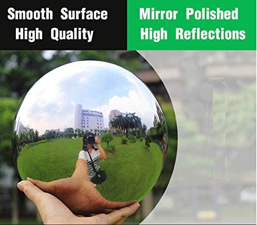 90mm-250mm 304 Stainless Steel Hollow Ball Mirror Polished for Kinds of Ornaments (200mm)