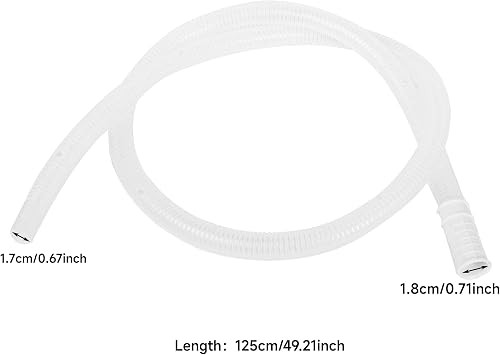 RDEXP 2 Pieces Plastic White 49.21 Length Hose Tube for Urinals for Man Women Elder