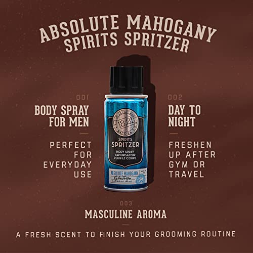18.21 Man Made Men’s Spirits Spritzer Absolute Mahogany, 3.4 Oz. - Long-Lasting All Over Body Spray With Masculine Aromatics - Gifts For Him #TOP2