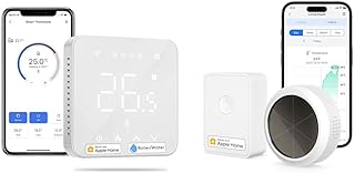 Meross Smart Thermostat Boiler WLAN Heizungsthermostat & WLAN Hygrometer Thermometer Innen, Smart Temperatur- und Luftfeuchtigkeitsmesser