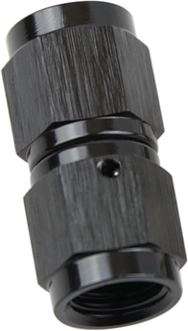 4AN Female to 4AN Female 120 Degree Swivel Coupler Fitting Adapter Union Aluminium Black