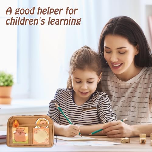 Capybara Stifte 51 Stück Capybara Federmäppchen Capybara Mäppchen Capybara Schreibwaren Set Enthält Stifte Clips Lineale Usw Federmäppchen Geeignet für Büro Schule Kinder Studenten Schreibwaren