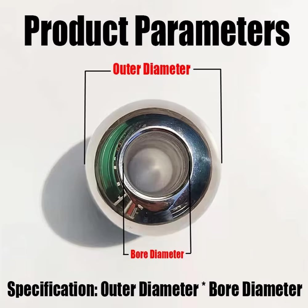 Premium Perforated Solid Stainless Steel Balls with Through-Holes 8X2mm 8X3mm 9X2mm 9X3mm 10X2mm 10X3mm (8X2mm-20 Pcs)